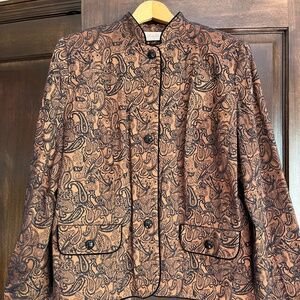 Copper and Black Metallic Women's Jacket- Sz. M